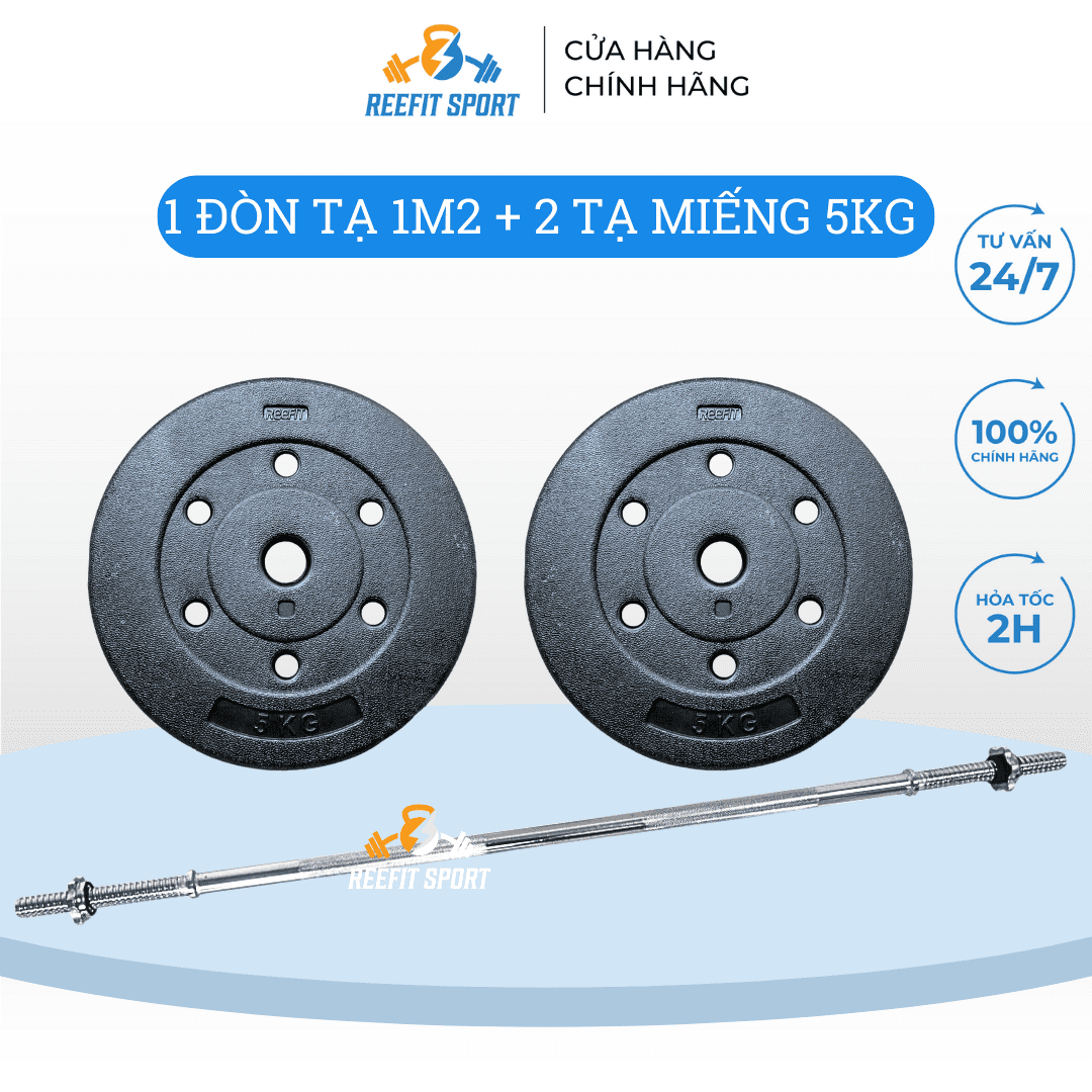 KHUNG MALL - 2023-09-26T164715.753 Đòn tạ 1m2 + 2 tạ miếng 5kg