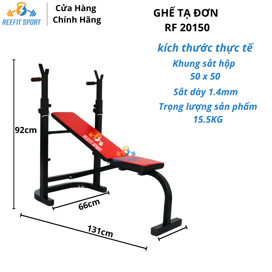 Ghế Tạ Đơn RF-20150 - Ghế Tập Gym Tại Nhà ,Tập Ngực ,Vai Tay Thể Hình ( Chưa kèm Đòn + Tạ )