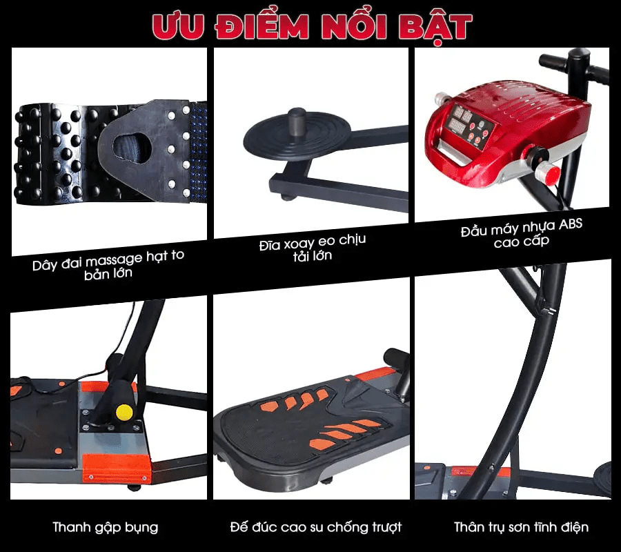 Máy rung bụng đứng kết hợp xoay eo KSV 750W