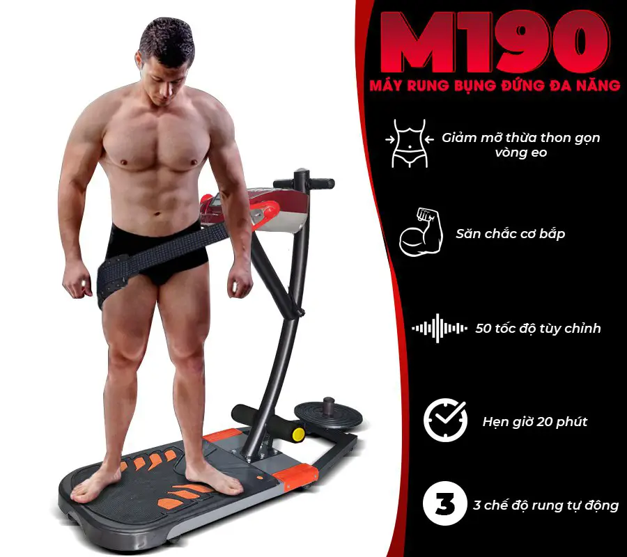 Máy rung bụng đứng kết hợp xoay eo KSV 750W