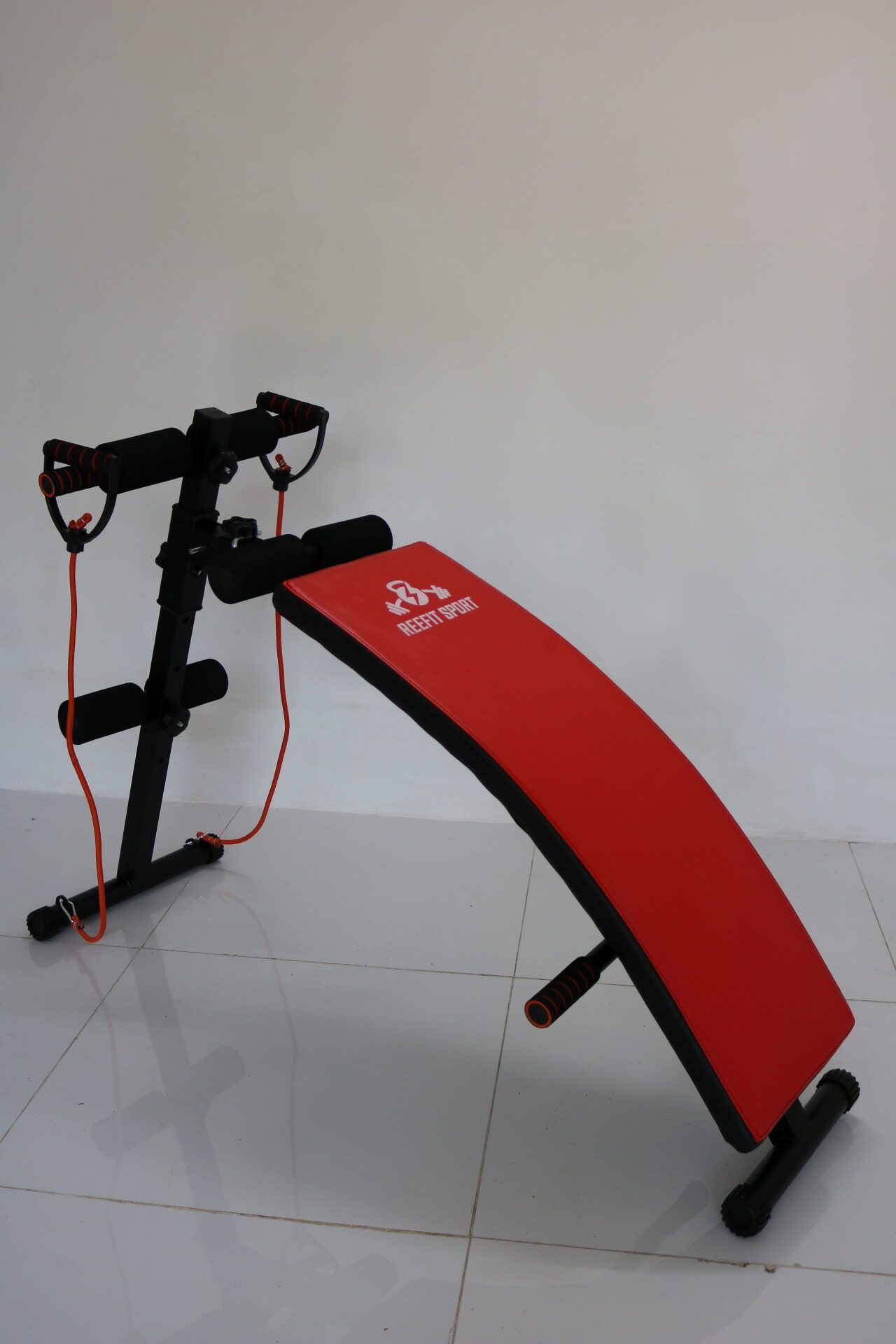 Ghế Cong Tập Gym Đa Năng REEFIT RF - 21030 Tập Bụng Có Dây Đàn Hồi Hỗ Trợ Tập Thể Hình