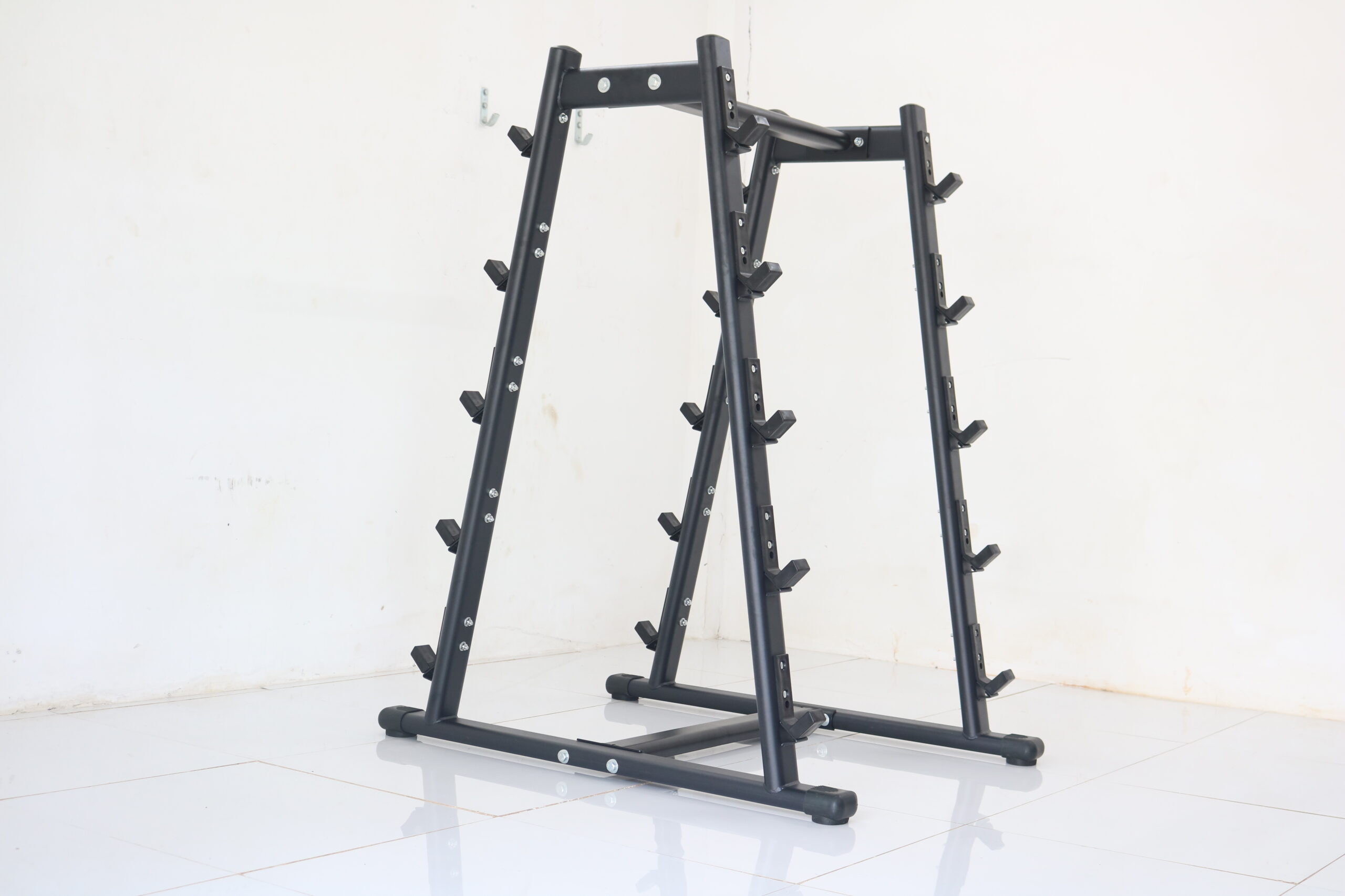 Kệ Gác Đòn Tạ Gym Chữ A RF 208650 – Khung Đỡ Đòn Tạ Đa Tầng, Dành Cho Squat – Đẩy Ngực – Tập Tạ Đòn