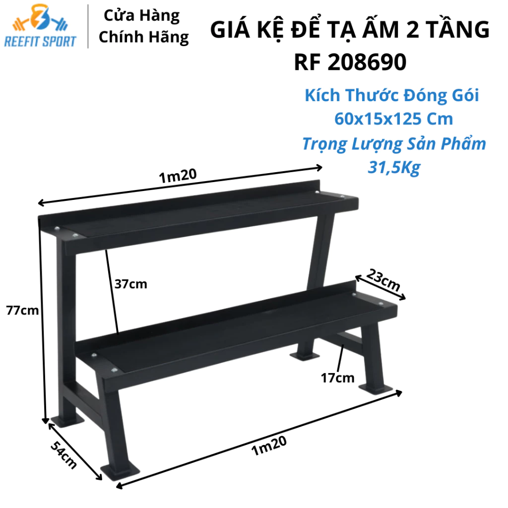 Giá Kệ Để Tạ Ấm 2 Tầng RF 208690 - Thiết Kế Gọn Gàng,Chịu Lực Tốt
