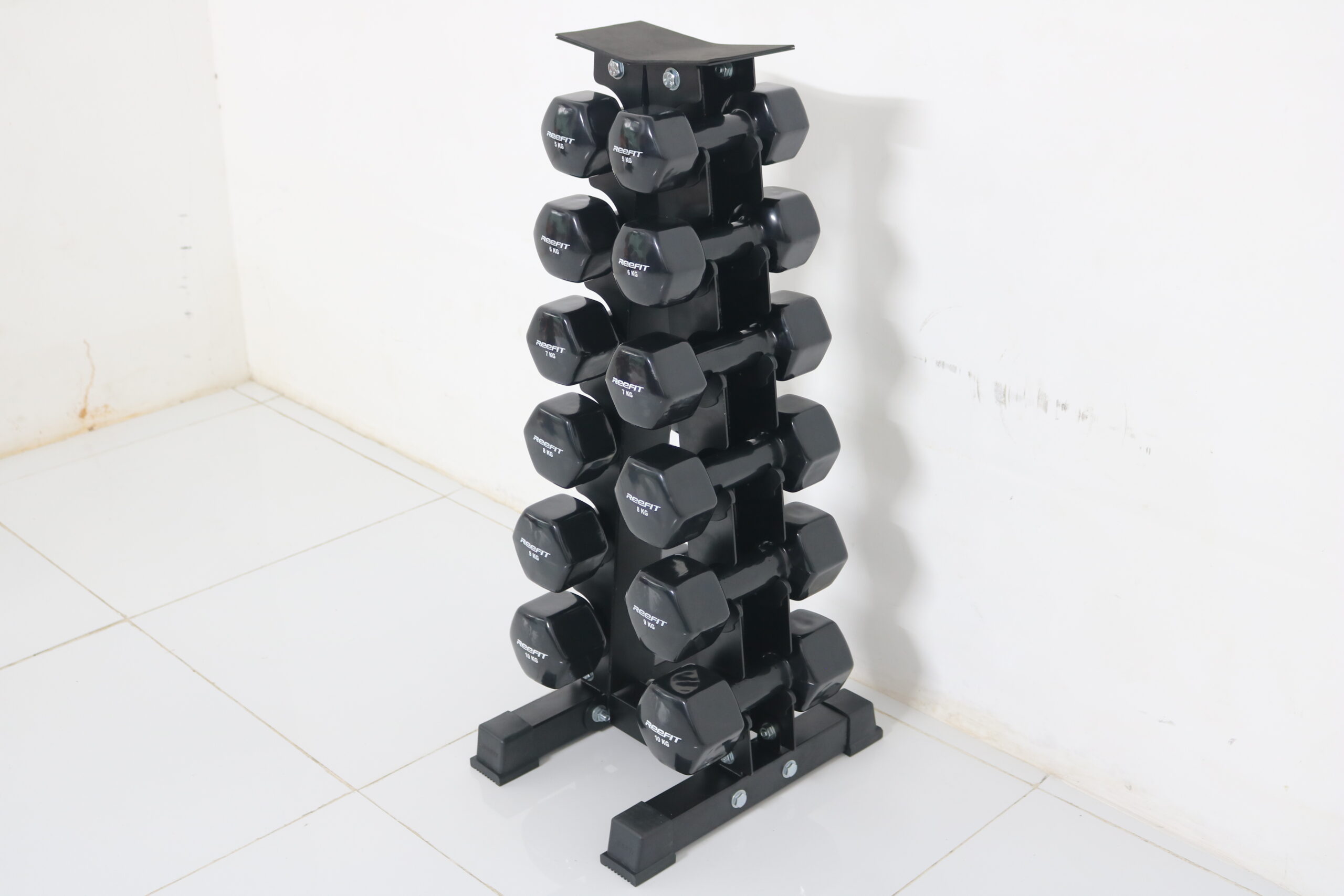 Kệ Để Tạ Hình Chữ A 6 Tầng Tiết Kiệm Diện Tích - Thiết Kế Chắc Chắn - Chịu Lực Tốt ( Tạ Tay Cao Su )