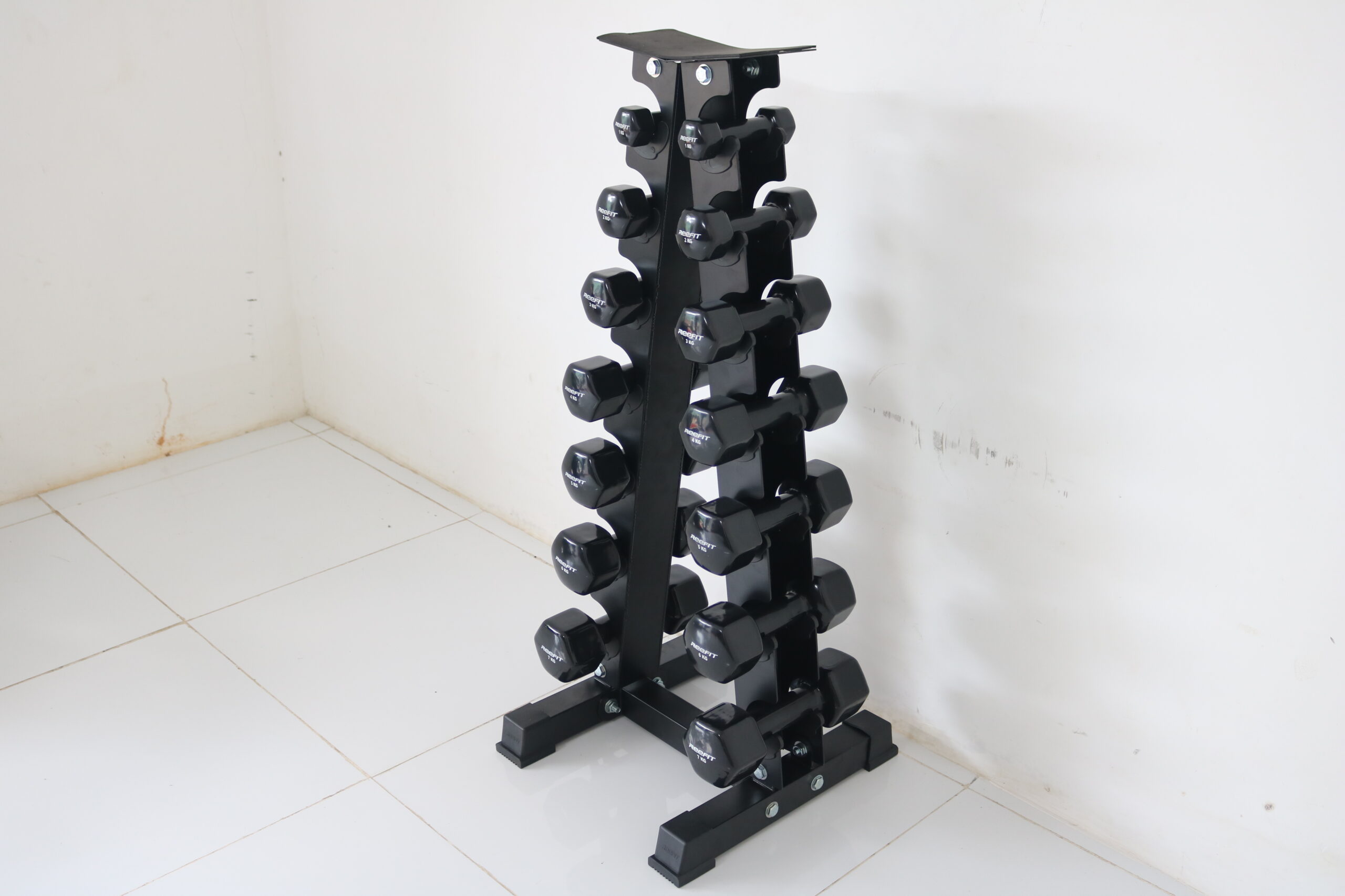 Kệ Để Tạ Hình Chữ A 7 Tầng RF 101007 Tiết Kiệm Diện Tích - Thiết Kế Chắc Chắn - Chịu Lực Tốt ( Tạ Tay Cao Su )