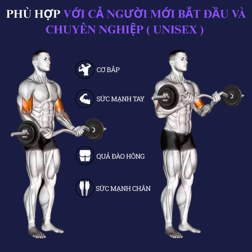 Đòn Tạ Cong Ziczac 1m2 Phi 25 - Dụng Cụ Tập Gym Và Thể Hình ,Tập Gym, Tập Tay Trước Tay Sau