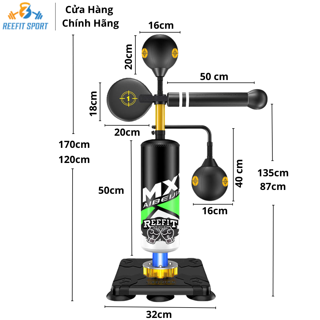 Trụ Boxing trẻ em 360 độ RF-40025