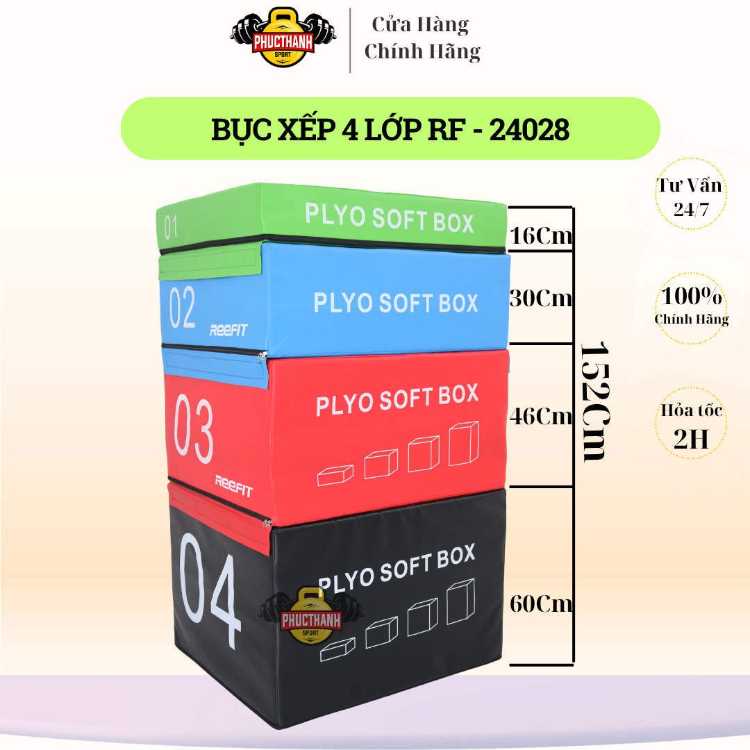 Bục tập Aerobic xếp 4 lớp RF 24028